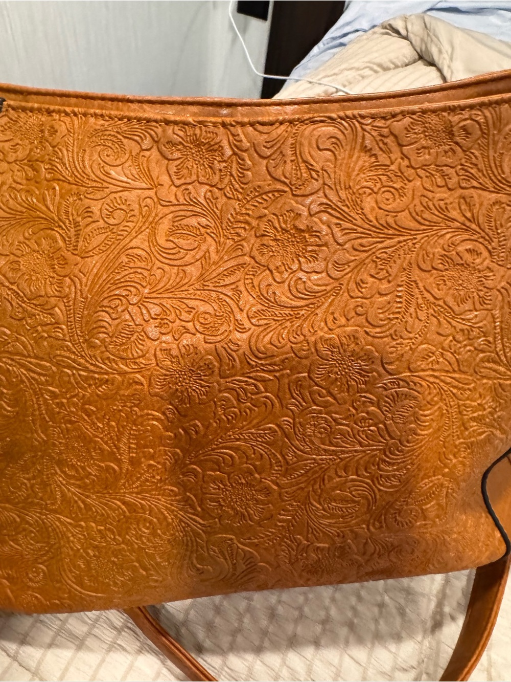 Sam & Hadley Tan Shoulder Bag; EUC
